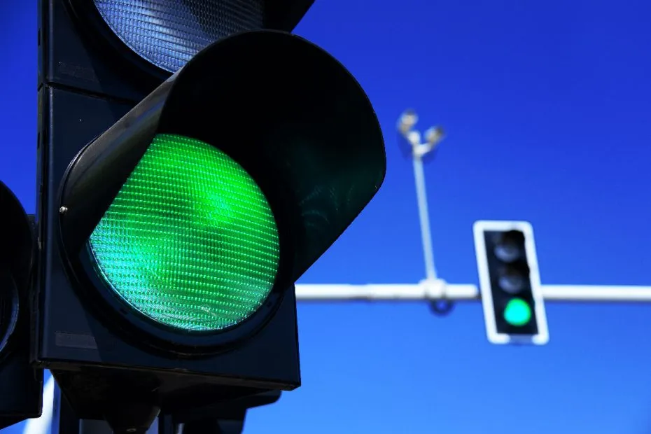 Green traffic signals
